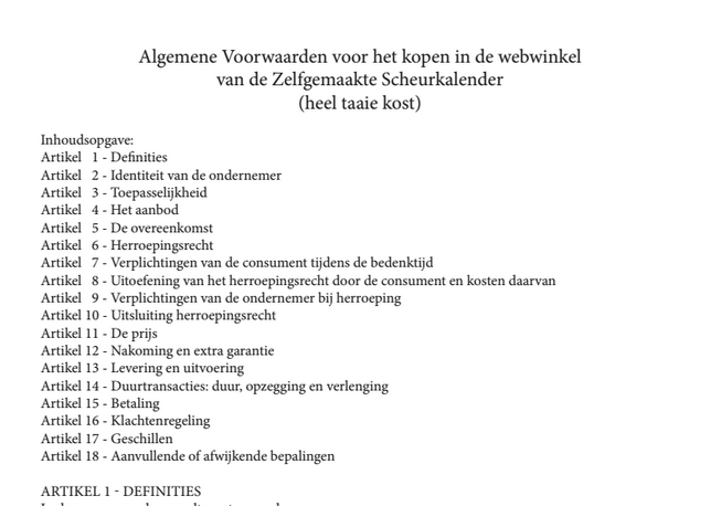 niet meer onvoorwaardelijk